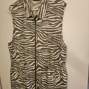 Chico's Zebra Patterned Vest